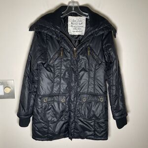 Pepe Jeans 1973 Puffer Jacket Vintage Women’s Vegan Poly Filled Black M RARE